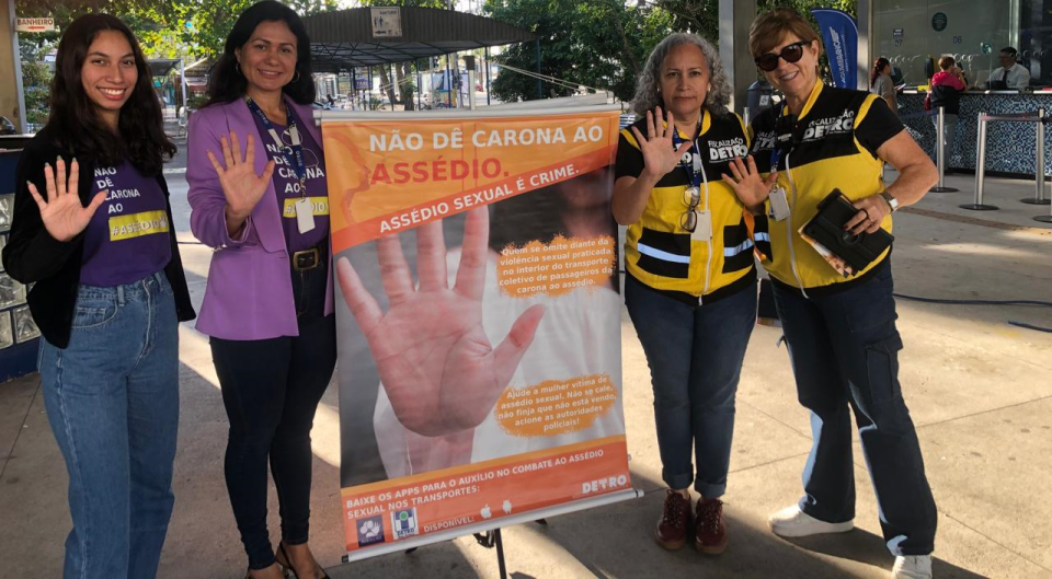 Campanha ‘Não dê Carona ao Assédio' conscientiza passageiros em Cabo Frio Campanha ‘Não dê Carona ao Assédio' conscientiza passageiros em Cabo Frio